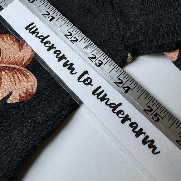 Jos A Bank 100% Silk Hawaiian Camp Shirt Men's Large Black Tropical Floralwhat - Picture 8 of 10